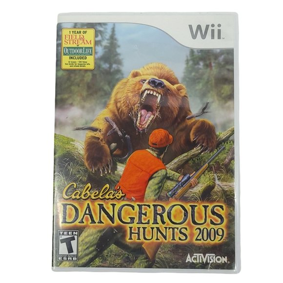 Nintendo Wii Cabelas Dangerous Hunts 2009 Video Game Manual Jewel Case Tested - Picture 1 of 8